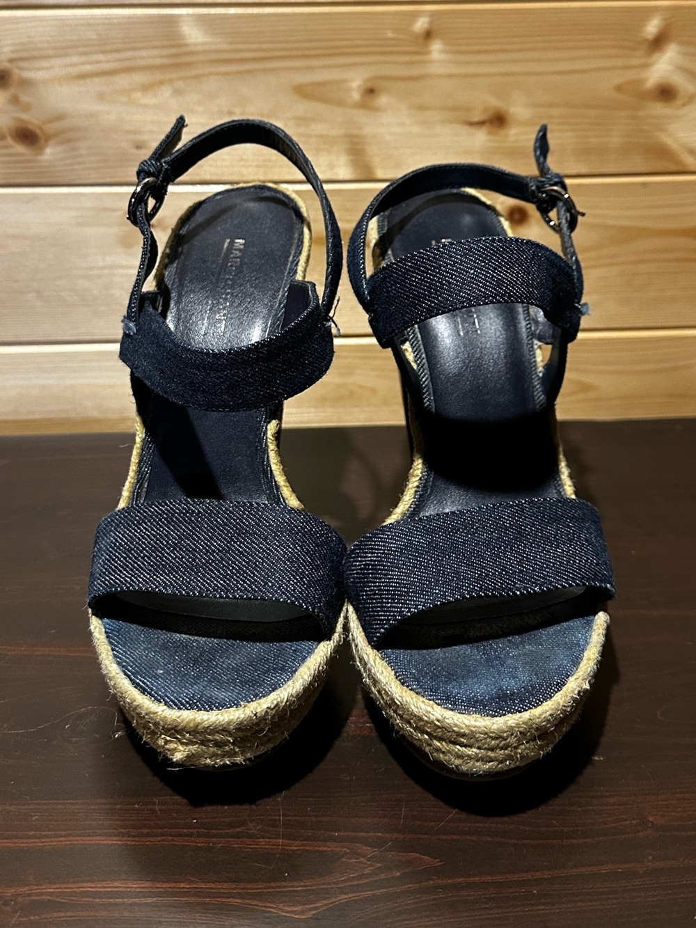 Preloved Marco Santi denim platform heels size 7 or 37